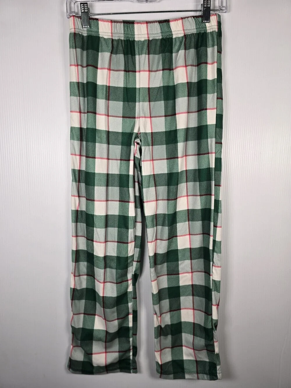 NWOT Carter's Green, Red and White Plaid Button-Front Pajama Set Boys Size 12